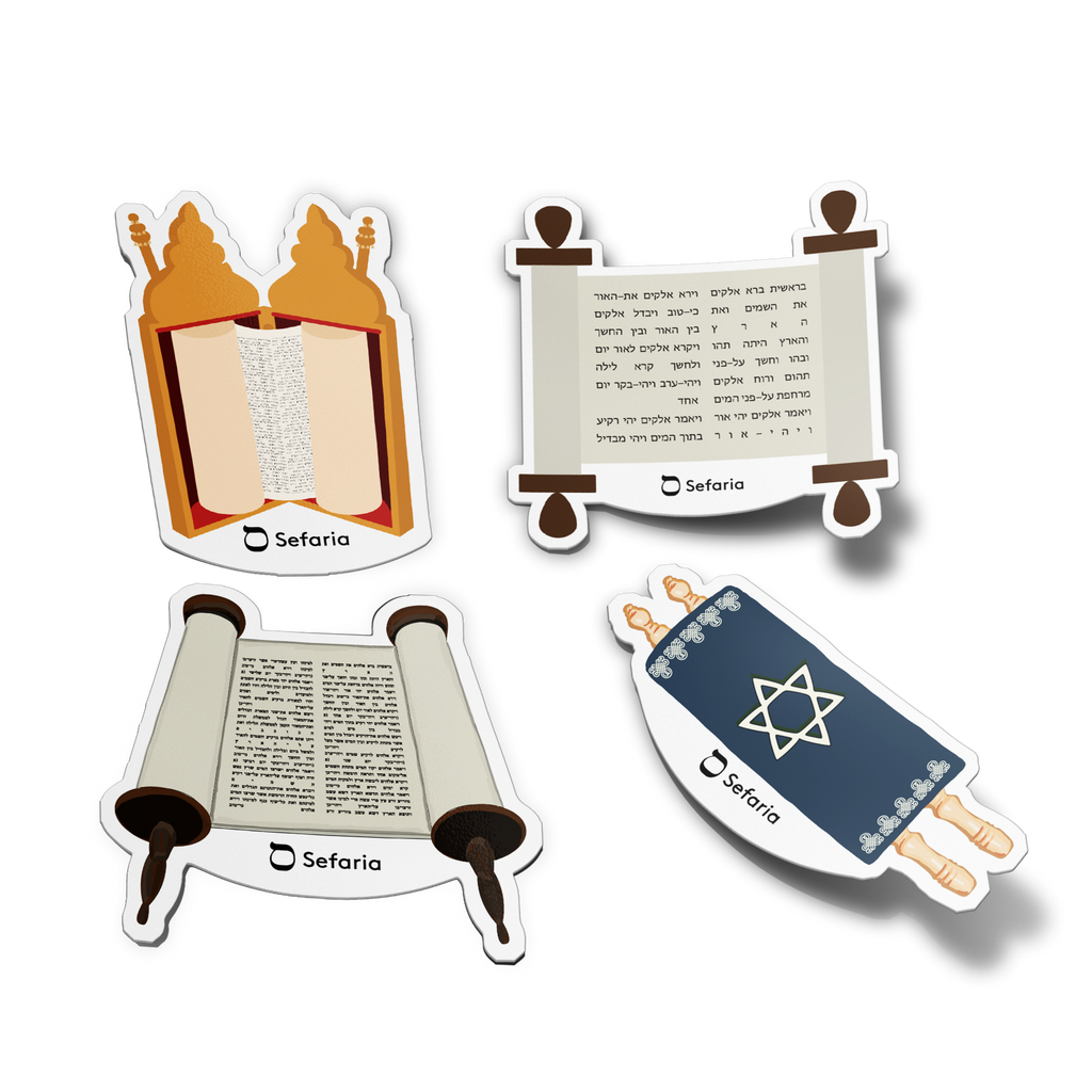 Torah Emoji Stickers 4-Pack